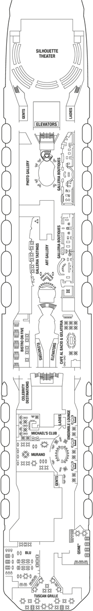 Celebrity Silhouette Deck plan & cabin plan
