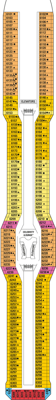 Celebrity Silhouette Deck plan & cabin plan