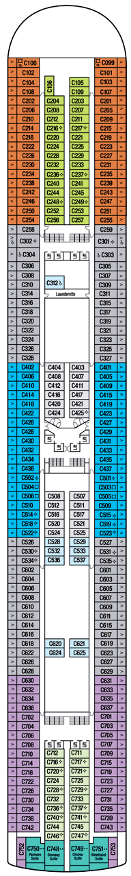 Azura Deck plan & cabin plan