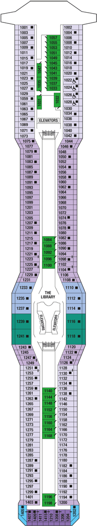 Celebrity Silhouette Deck plan & cabin plan