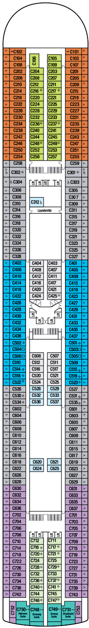 Ventura Deck plan & cabin plan