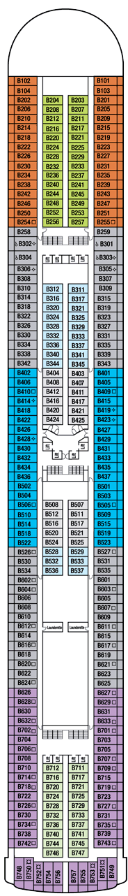 Azura Deck plan & cabin plan