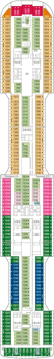 MSC Meraviglia Deck plan & cabin plan