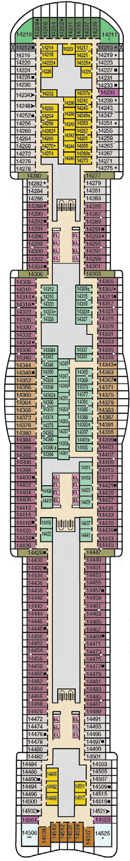 Carnival Jubilee Deck plan & cabin plan