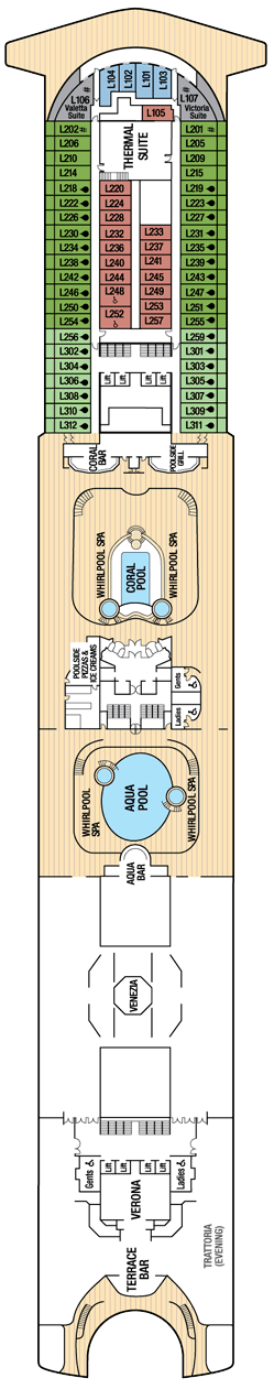 Azura Deck plan & cabin plan