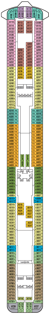 Britannia Deck plan & cabin plan