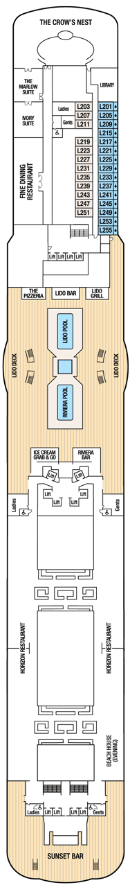 Britannia Deck plan & cabin plan