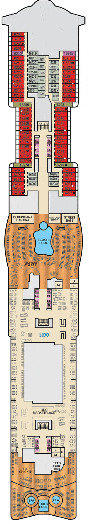 Carnival Jubilee Deck plan & cabin plan