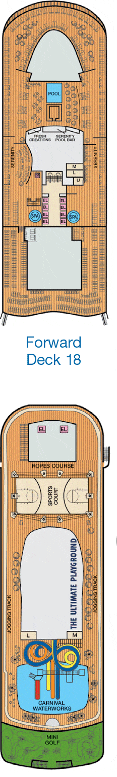 Carnival Jubilee Deck plan & cabin plan