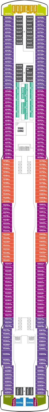 Norwegian Getaway Deck plan & cabin plan