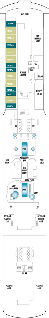 Norwegian Getaway Deck plan & cabin plan