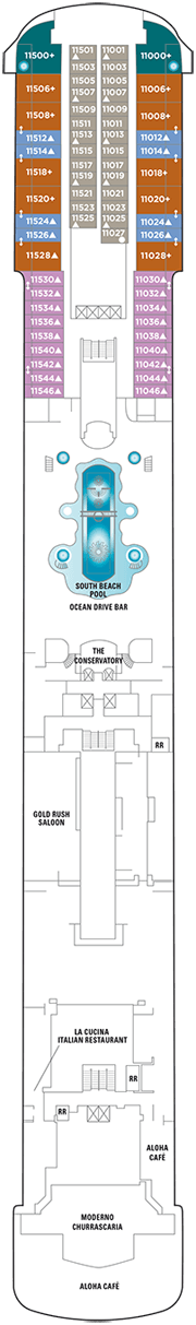 Pride of America Deck plan & cabin plan