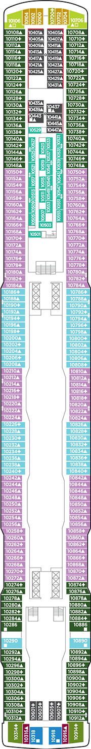 Norwegian Escape Deck plan & cabin plan