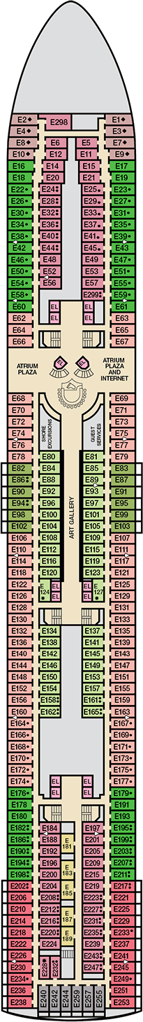 Carnival Elation Deck plan & cabin plan