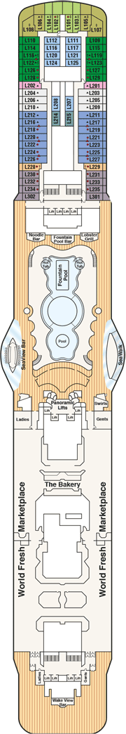 Majestic Princess Deck plan & cabin plan