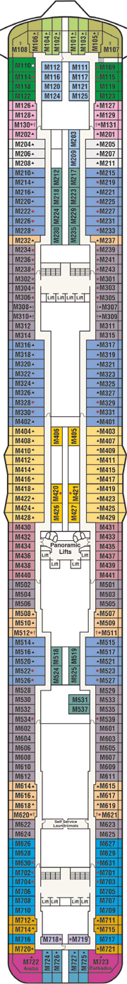 Majestic Princess Deck plan & cabin plan