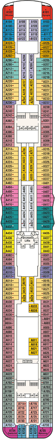 Royal Princess Deck plan & cabin plan