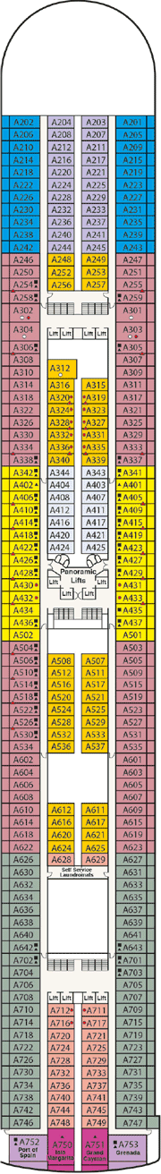 Deck plan M/S Ruby Princess from 27/12/2016 before 11/05/2019