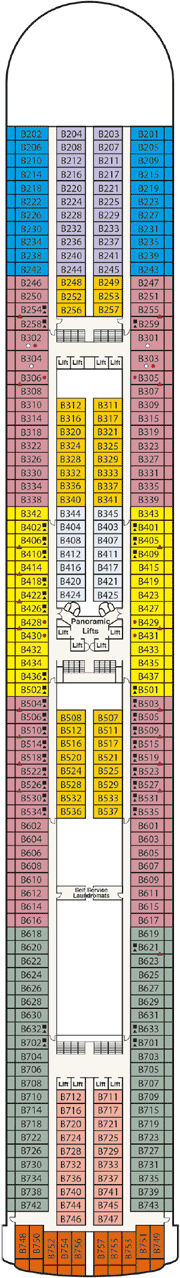 Deck plan M/S Ruby Princess from 27/12/2016 before 11/05/2019