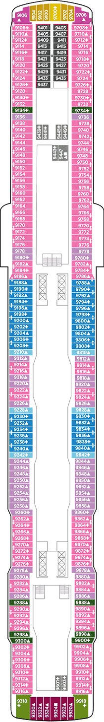 Deck plan M/S Norwegian Bliss unlimited validity