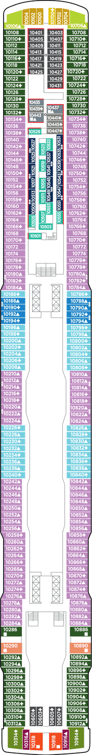 Deck plan M/S Norwegian Bliss unlimited validity