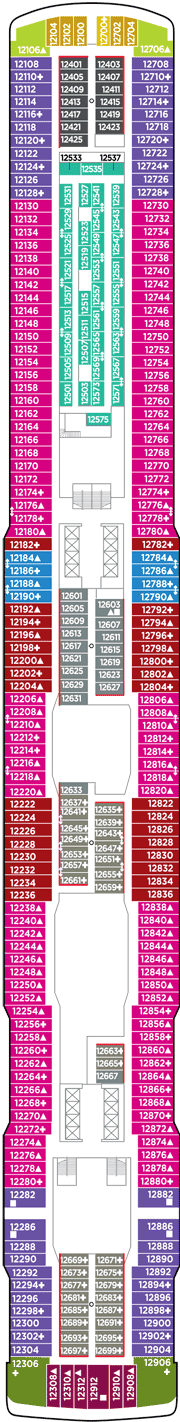 Deck plan M/S Norwegian Bliss before 19/04/2020