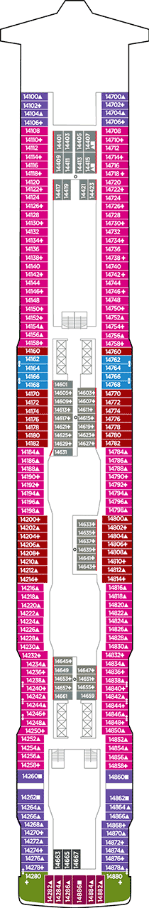 Deck plan M/S Norwegian Bliss unlimited validity