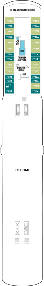 Deck plan M/S Norwegian Bliss unlimited validity