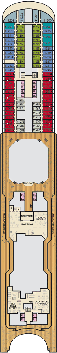 Deck plan M/S Carnival Horizon unlimited validity