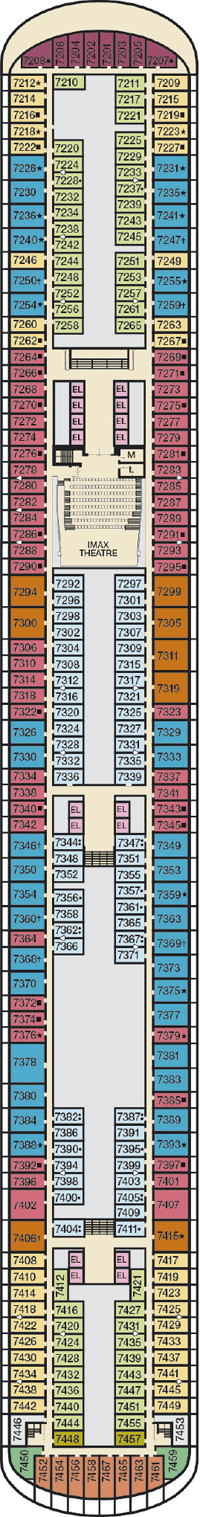 Carnival Horizon Deck plan & cabin plan