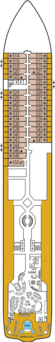 Seabourn Ovation Deck plan & cabin plan