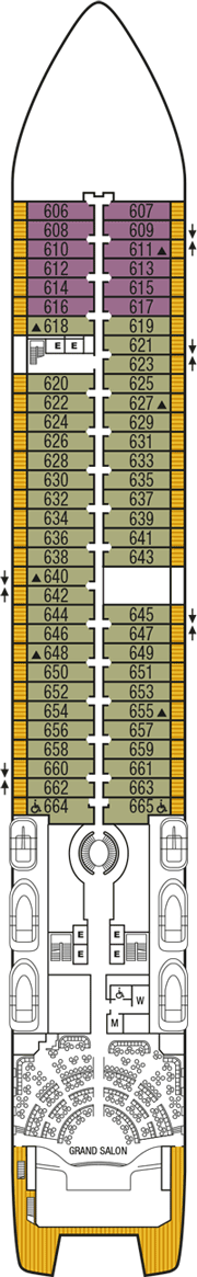 Seabourn Ovation Deck plan & cabin plan