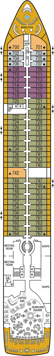 Seabourn Ovation Deck plan & cabin plan