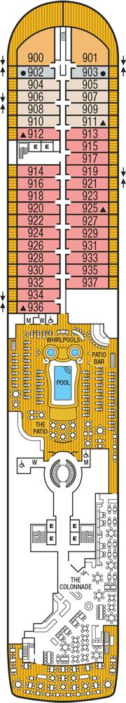 Deck plan M/S Seabourn Ovation unlimited validity