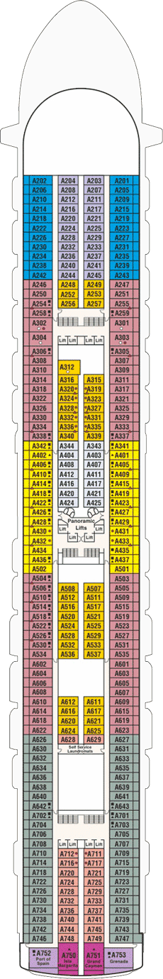 Ruby Princess Deck plan & cabin plan