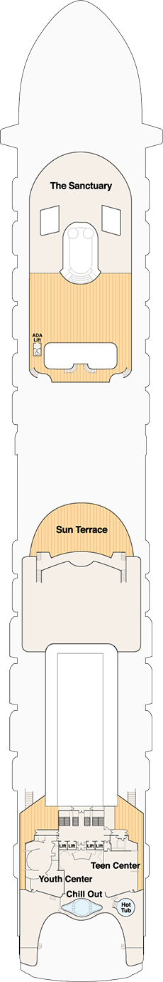 Ruby Princess Deck plan & cabin plan