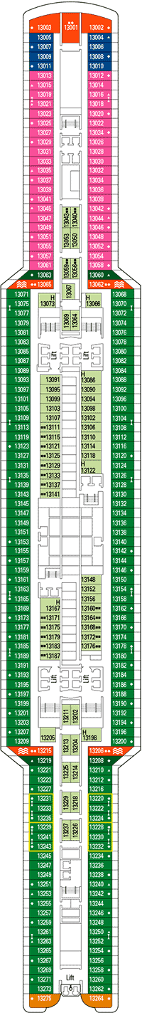 Deck plan MSC Seaside from 24/03/2018