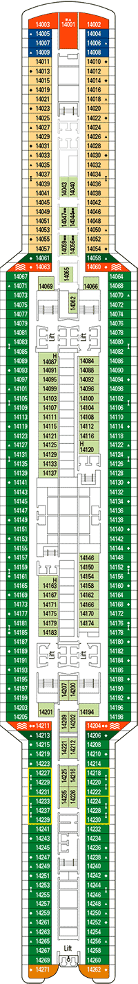 Deck plan MSC Seaside from 24/03/2018