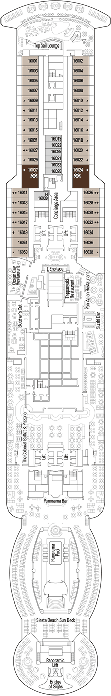 Deck plan MSC Seaside from 24/03/2018