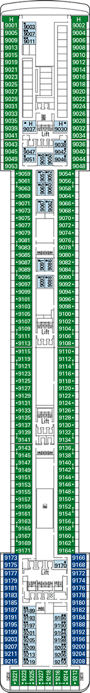 MSC Musica Deck plan & cabin plan