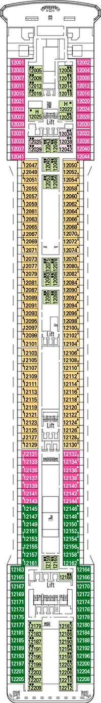 Deck plan MSC Musica from 25/03/2018