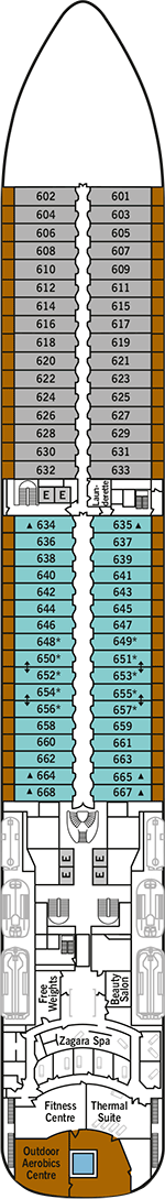 Silver Spirit Deck plan & cabin plan