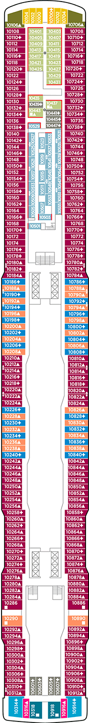 Norwegian Bliss Deck plan & cabin plan