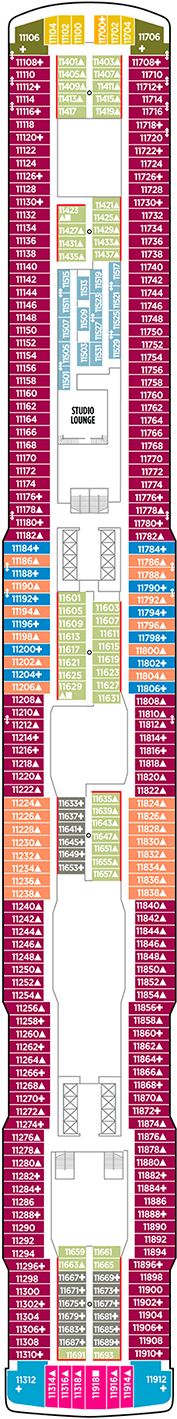 Norwegian Bliss Deck plan & cabin plan