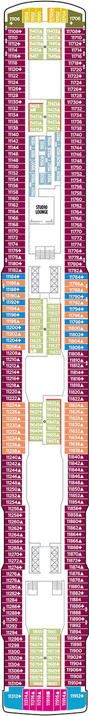 Norwegian Encore Deck plan & cabin plan