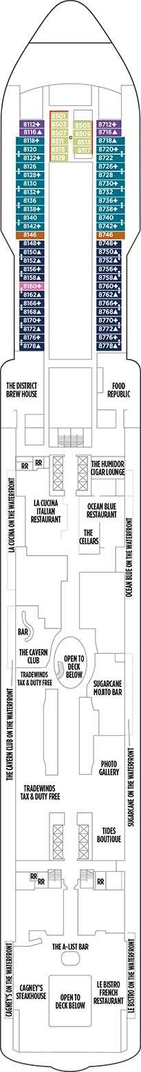 Deck plan Norwegian Joy on full screen