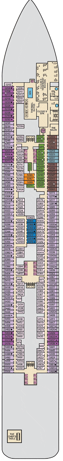 Carnival Jubilee Deck plan & cabin plan