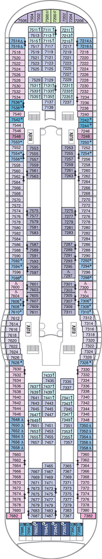 Adventure of the Seas Deck plan & cabin plan