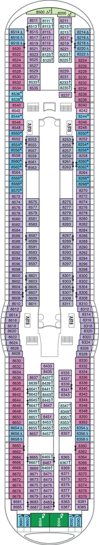 Adventure of the Seas Deck plan & cabin plan