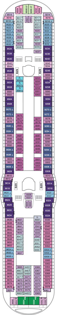 Adventure of the Seas Deck plan & cabin plan